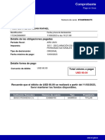 Comprobante: Detalle de Las Obligaciones Pagadas