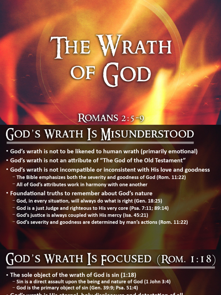Understanding God's Wrath and Justice | PDF | Baptism | Anger