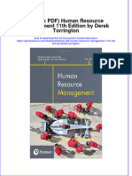 Human Resource Management 11Th Edition by Derek Torrington Full Chapter