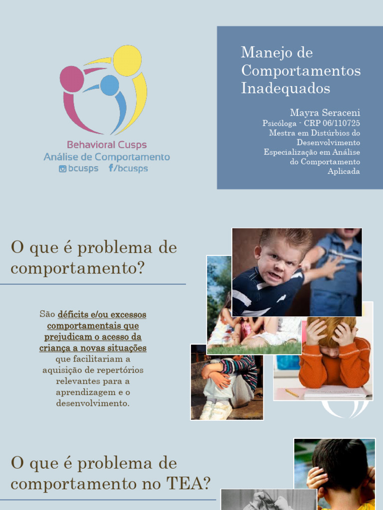 Manejo de comportamentos inadequados - mayra seraceni (1) | PDF ...