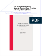 Employment Discrimination A Context and Practice Casthird Edition Full Chapter