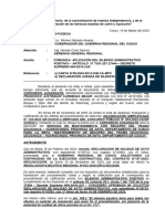 Carta 16 Comunicado Al Gore de Declaracion de Silencio Administrativo