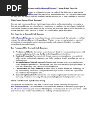Best Resume Harvard