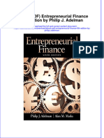 Entrepreneurial Finance 6Th Edition by Philip J Adelman Full Chapter