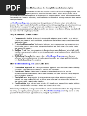 Reference Letter Adoption