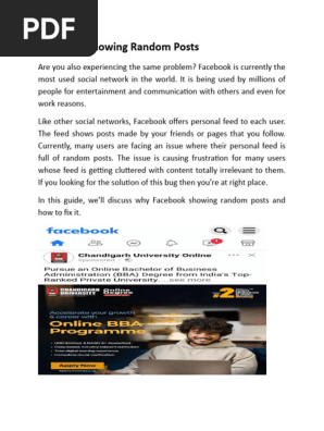Facebook Showing Random Posts