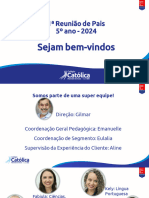 1 Reunião de Pais 5º Ano - 2024: Sejam Bem-Vindos