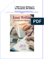 Essay Writing For Canadian Students 9Th Edition Full Chapter