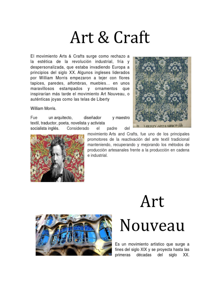 Orígenes del Movimiento Arts & Crafts | PDF