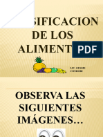 Clasificacion de Los Alimentos - Uab