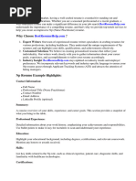 NP Resume Example