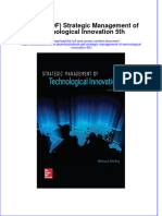 Strategic Management of Technological Innovation 5Th Full Chapter