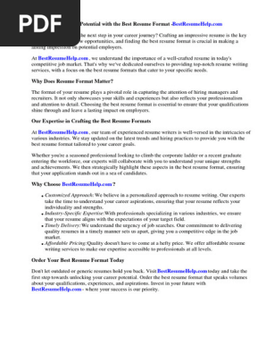 Best Resume Format Federal Jobs