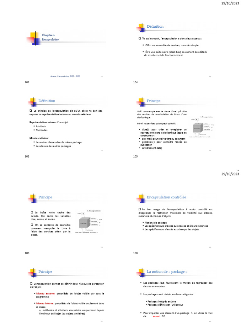 Encapsulation Contrôlée en Programmation | PDF | Java (Langage de ...