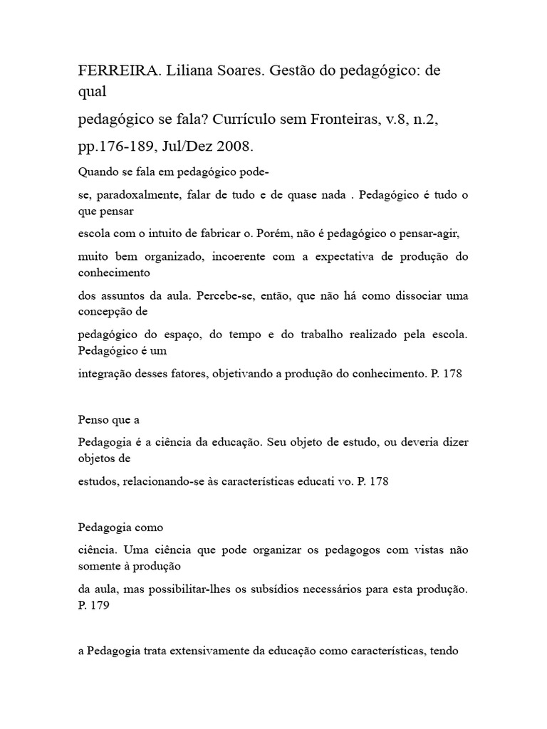 A Docência e sua Subordinação à Pedagogia | PDF | Pedagogia | Science