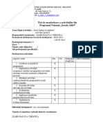 Fișă de Monitorizare A Activităților Din Programul Naţional Școala Altfel"