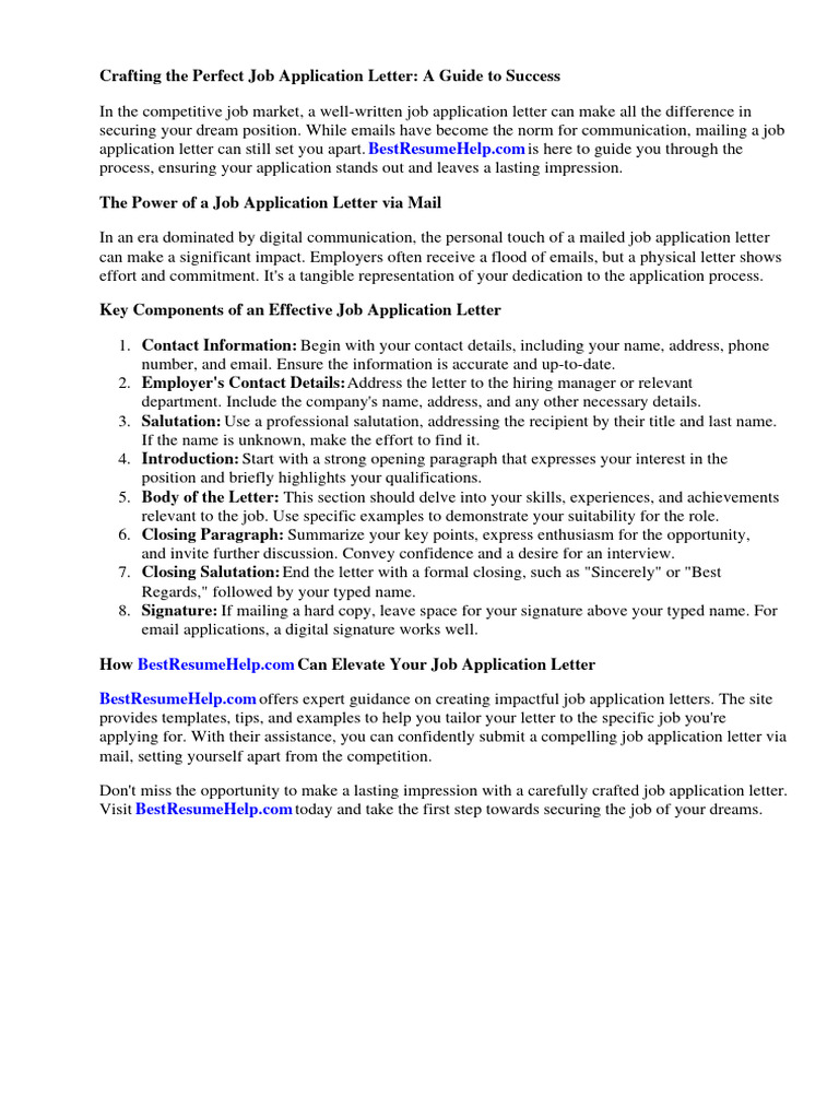 Mastering Job Application Letters | PDF | Résumé | Recruitment