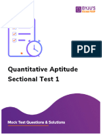 Quantitative Aptitude Sectional Test - 1