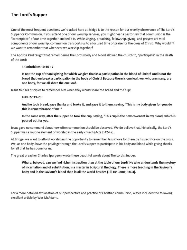 THE-LORDS-SUPPER | PDF