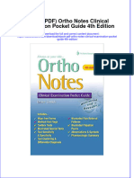 Ortho Notes Clinical Examination Pocket Guide 4Th Edition Full Chapter