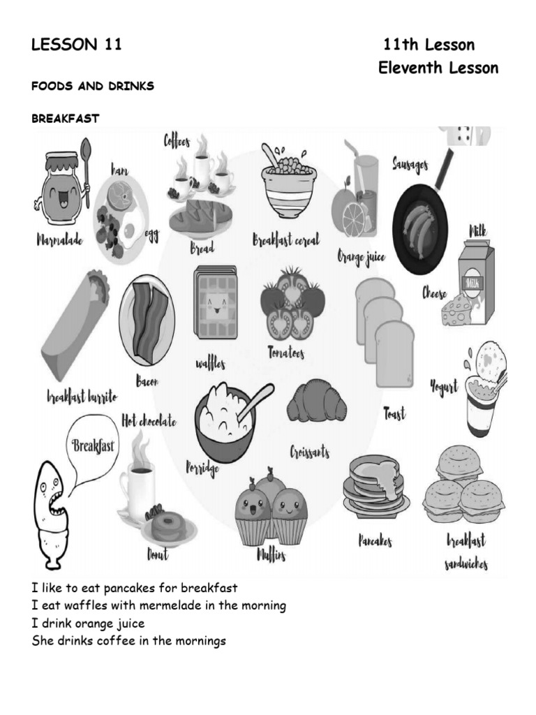 Foods and Drinks: Breakfast to Dinner | PDF | Western Cuisine | Food ...