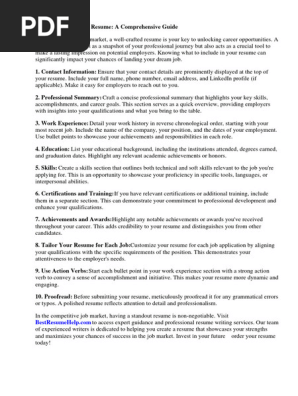 What to Include in a Resume