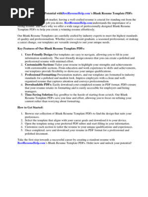 Blank Resume Template PDF