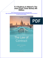 Osullivan Hilliards The Law of Contract Core Texts Series 9Th Edition Full Chapter