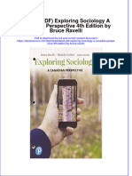 Exploring Sociology A Canadian Perspective 4Th Edition by Bruce Ravelli Full Chapter