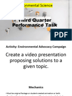 Third Quarter Performance Task Video Advocacy