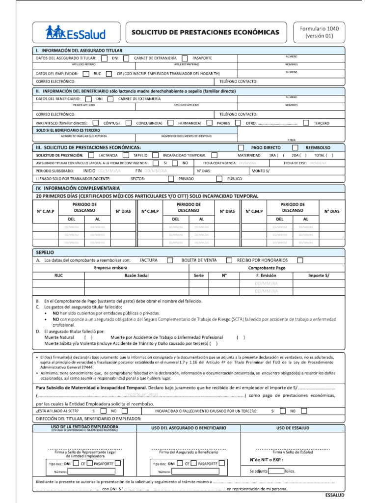Formulario 1040 pdf