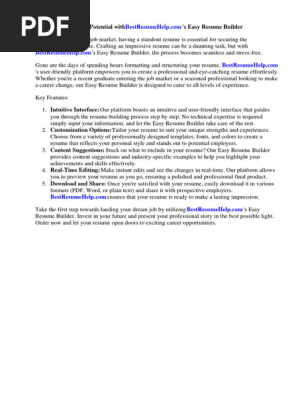 Easy Resume Builder