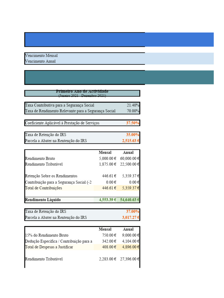 Simulador de Vencimento Líquido | PDF | Renda | Economia de negócios