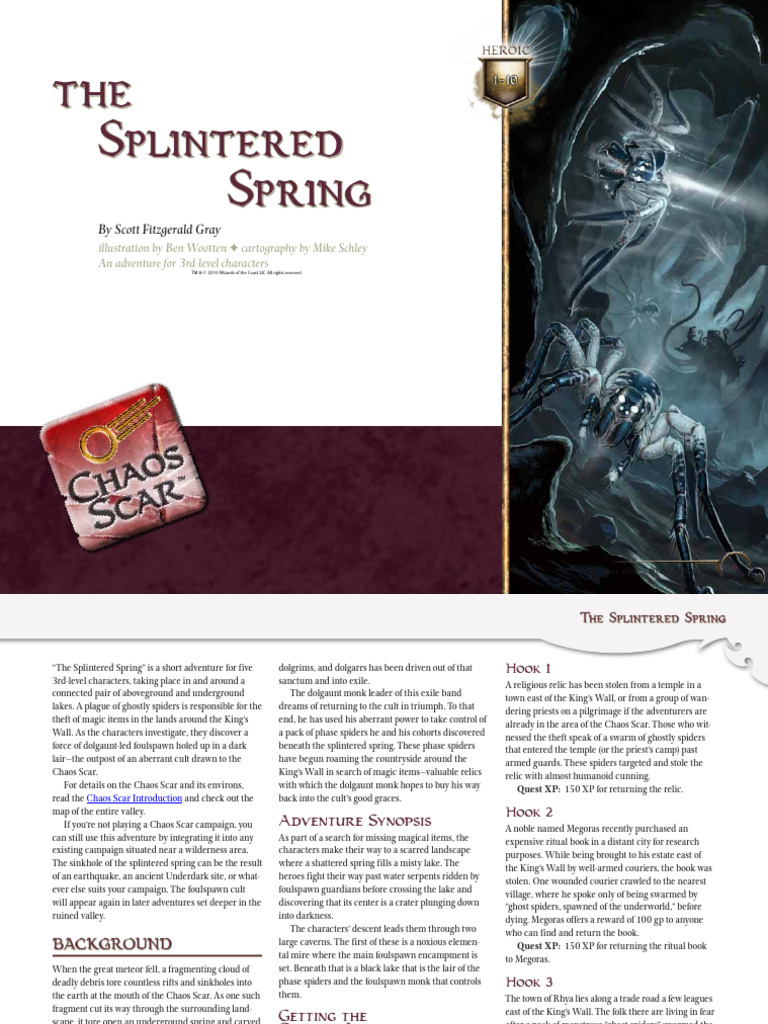 3b - The Splintered Spring (Dungeon 179) | PDF