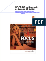 Focus On Community College Success 5Th Edition Full Chapter