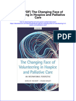 The Changing Face of Volunteering in Hospice and Palliative Care Full Chapter