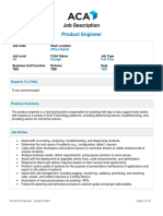 Product Engineer Technology ACA Group August 2023