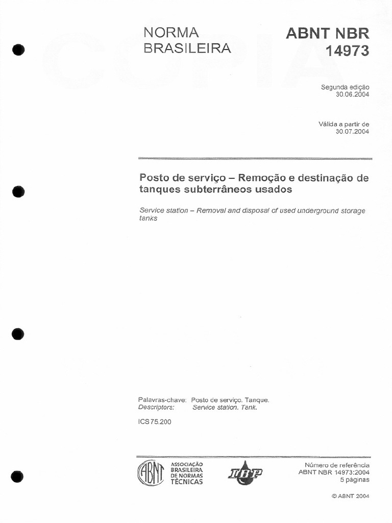 Abnt NBR 14973 | PDF