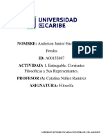 ENCARNACION PERALTA, ANDERSON JUNIOR. Unidad 3. Actividad 1. Entregable. Corrientes Filosóficas y Sus Representantes.