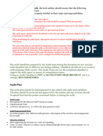 Action Items Are Carried Out: A) All The Auditors Are Properly Briefed On Their Tasks and Responsibilities