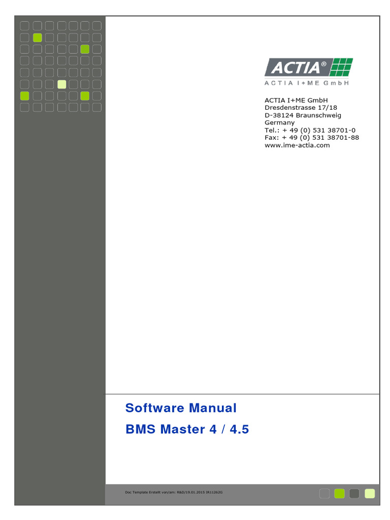 BMS Master 4 Software Manual | PDF | Relay | Electrical Engineering