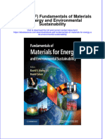 Fundamentals of Materials For Energy and Environmental Sustainability Full Chapter