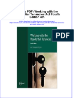 Working With The Residential Tenancies Act Fourth Edition 4Th Full Chapter