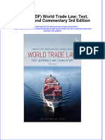 World Trade Law Text Materials and Commentary 3Rd Edition Full Chapter