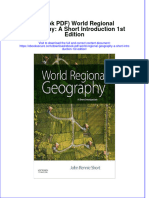 World Regional Geography A Short Introduction 1St Edition Full Chapter