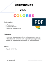 Expresiones con colores Flashcards Memory ConversaciҐn