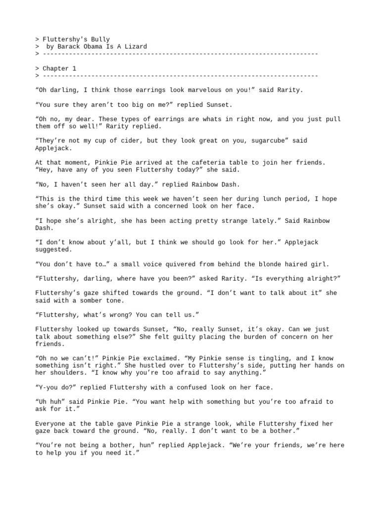 Fluttershy S Bully Pdf