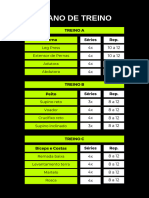 Plano de Treino Academia Musculação Perto Branco Verde Neon