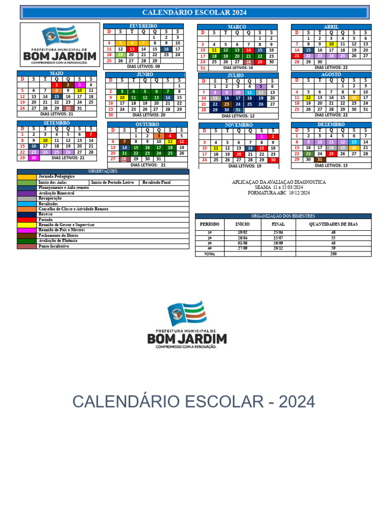 Calendario 2024 SEMED PDF