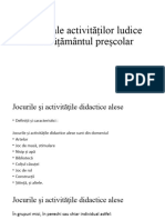 Forme Ale Activităților Ludice În Învățământul Preșcolar: Seminar 5